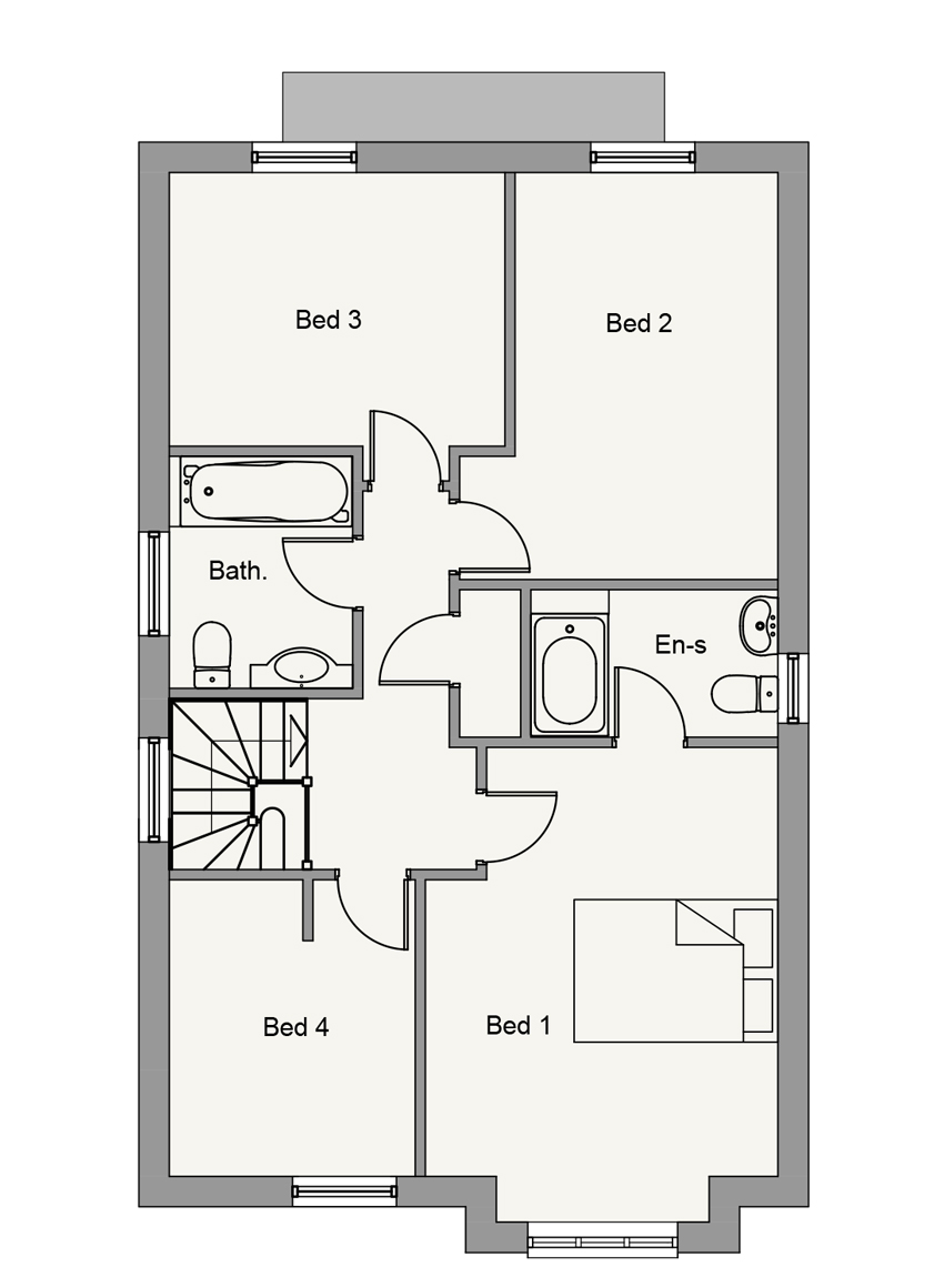 First Floor plan of The Daryl