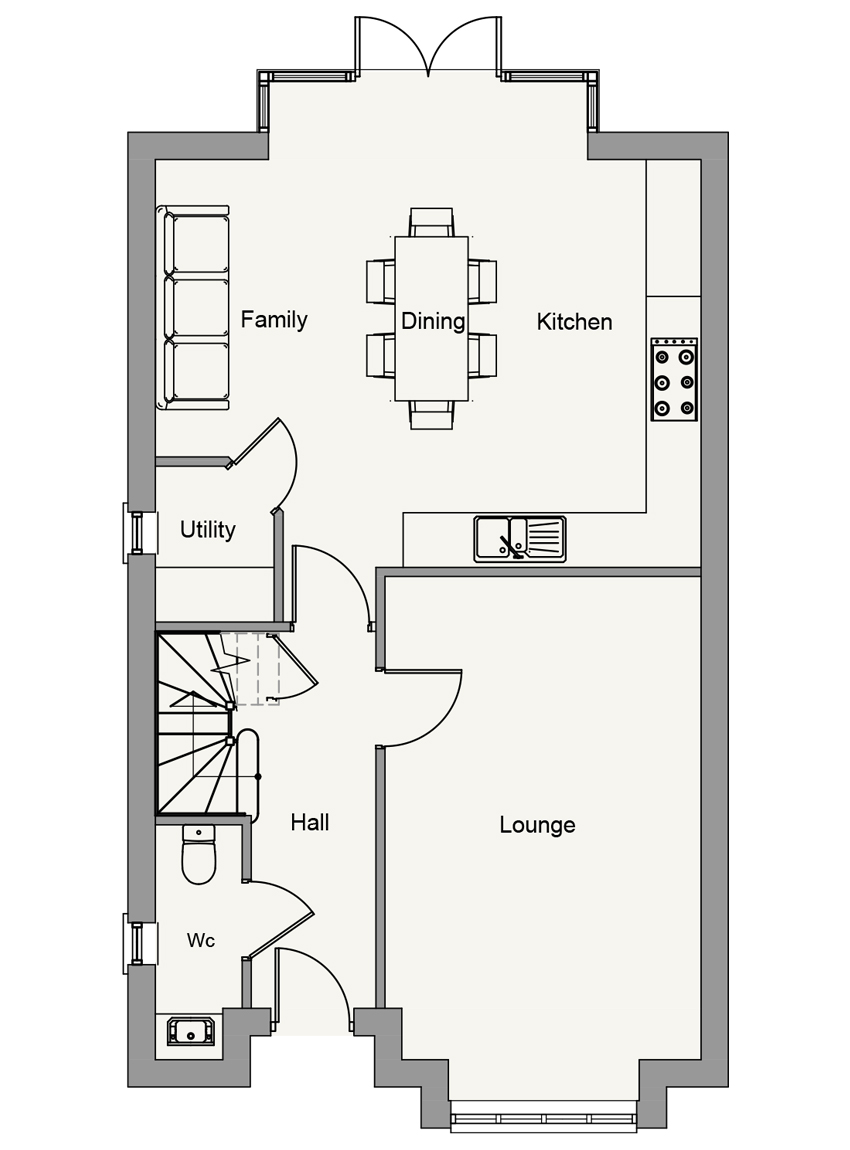 Ground Floor plan of The Daryl