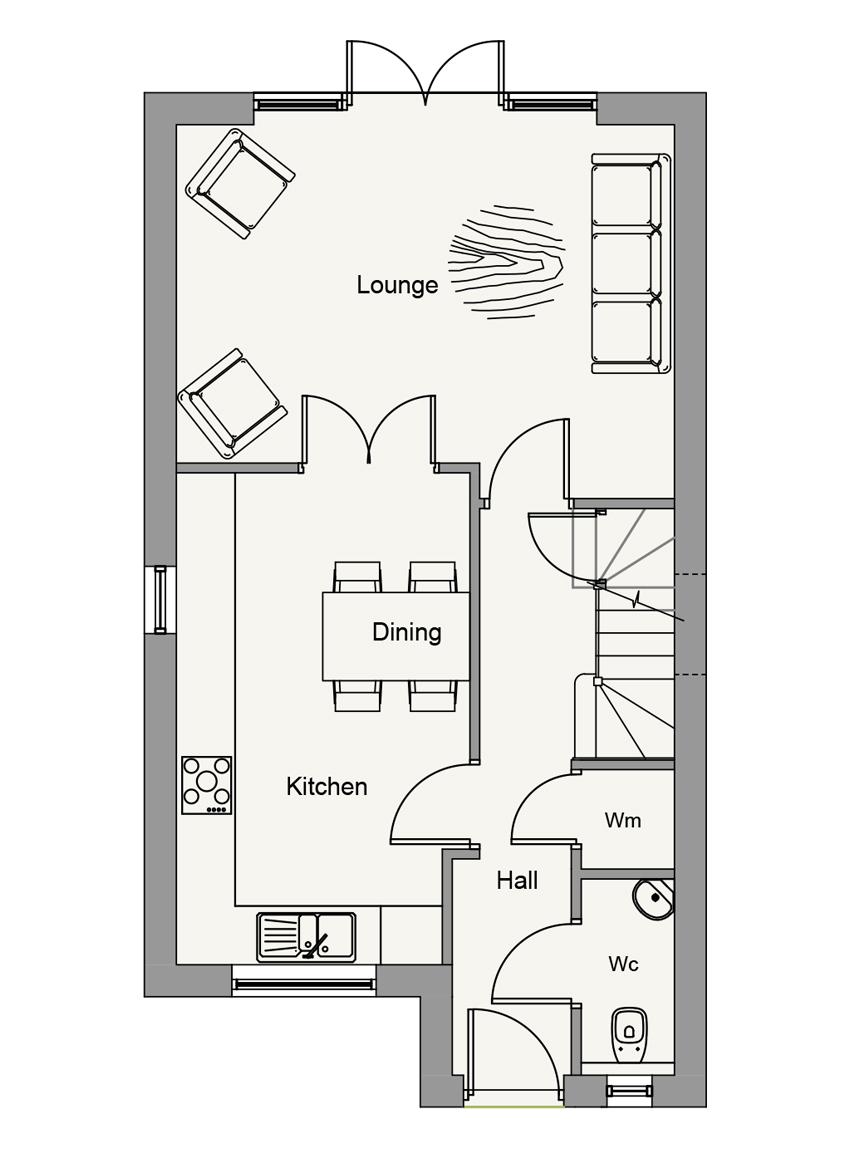 Ground Floor plan of The Haylee